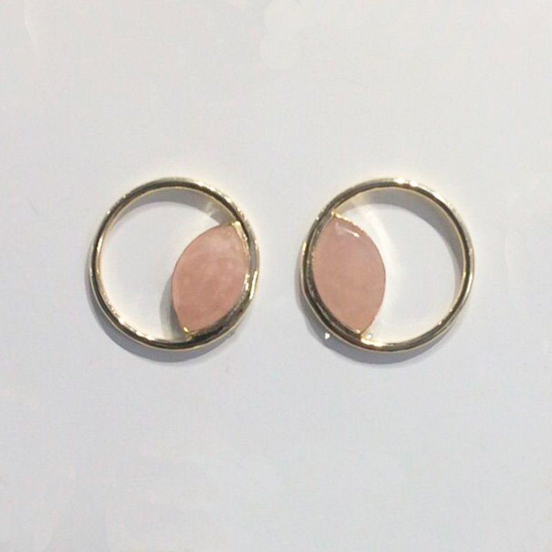 Pendientes Hera Ed. Limitada Rosa cuarzo