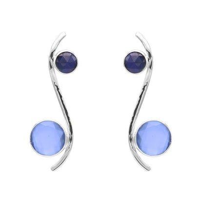 Pendientes Isis Plata Azules