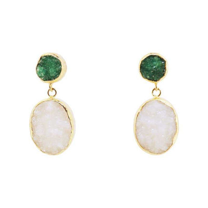 Pendientes Rupia Iconic Verde y Blanco