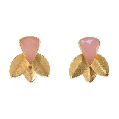 Pendientes Tres Pétalos Rosa claro