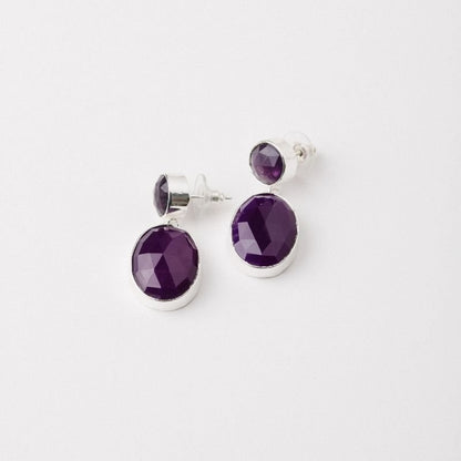 Pendientes Rupia Iconic Ed. Limitada Pulido Plata Morado