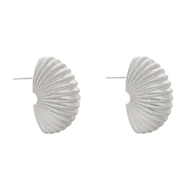 Pendientes Shell Plata