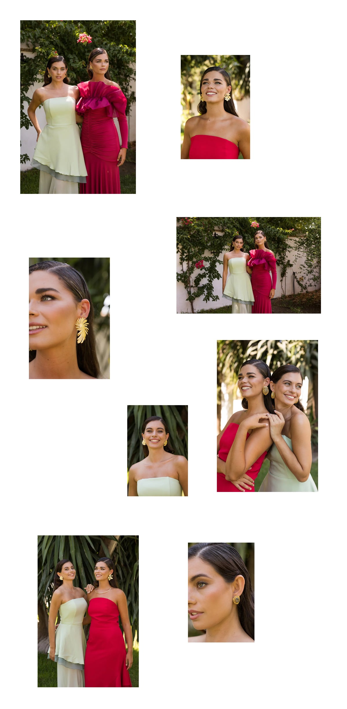 Collage de la colección Sabana de ACUS Complementos: pendientes y collares de diseño dorados, Otoño-Invierno 2026
