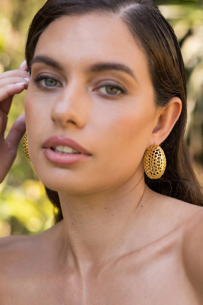 Pendientes Aros Nido de ACUS Complementos, colección Sabana