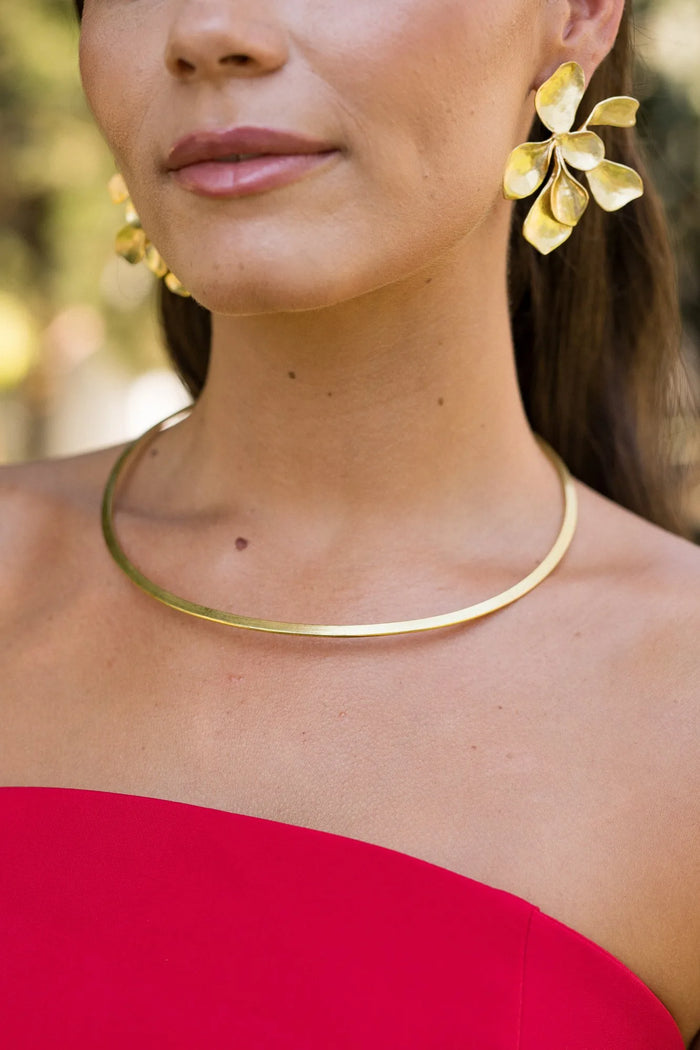 Pendientes Aurabel y Collar Tavira de ACUS Complementos, colección Sabana