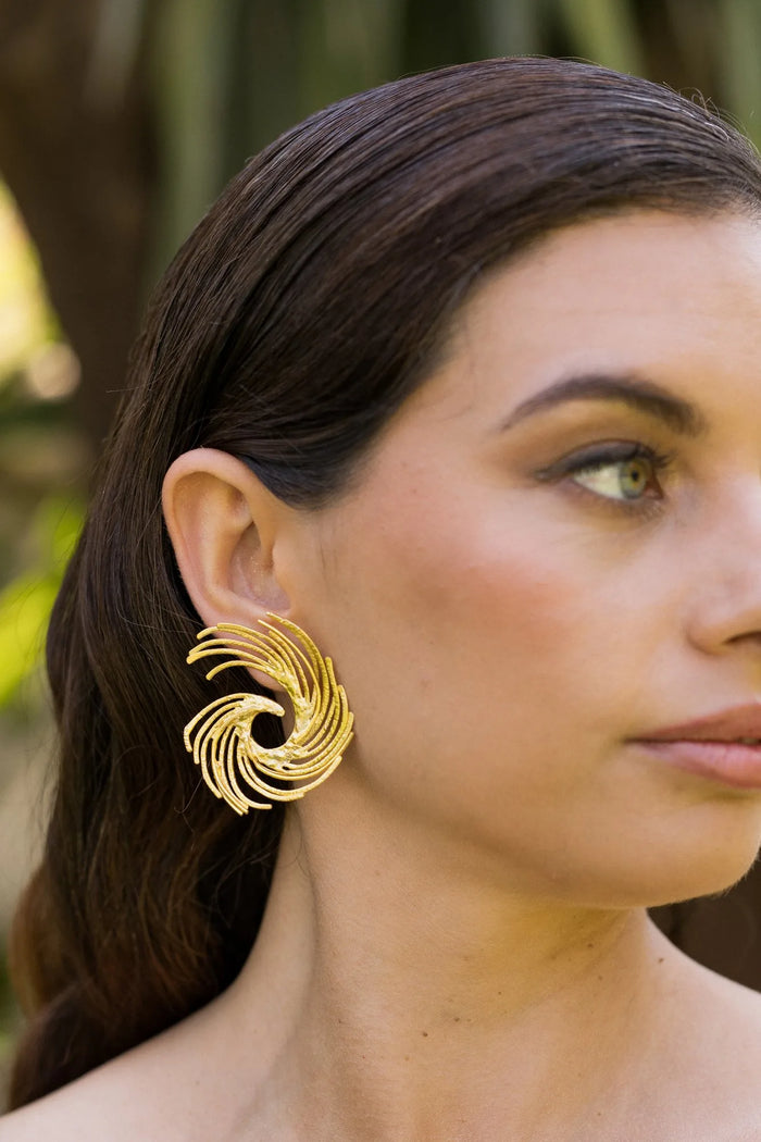 Pendientes Remolino de ACUS Complementos, colección Sabana