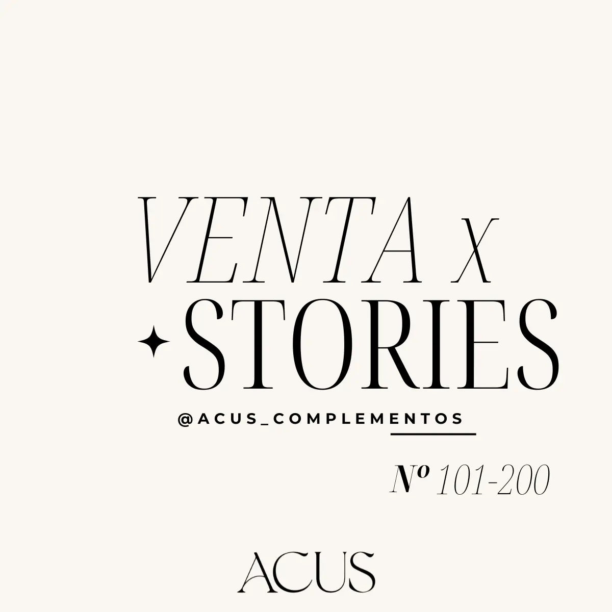 Venta por stories (101 - 200)