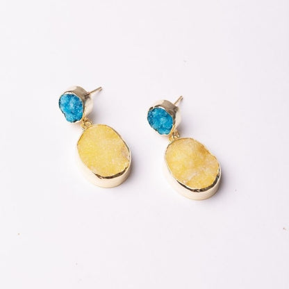 Pendientes Rupia Iconic Ed. Limitada Turquesa y Amarillo