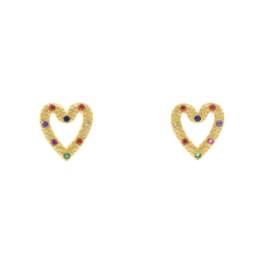 Pendientes Milada Corazón Multicolor