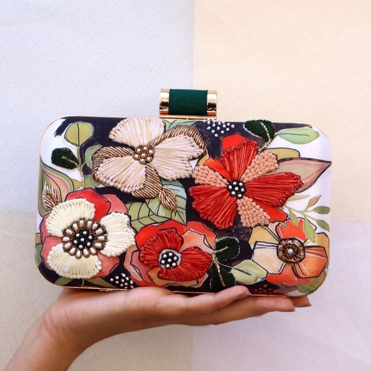 Bolso Amapolas Multicolor Rojo