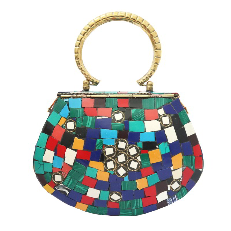 Bolso Cofre Mosaico Pooja Multicolor