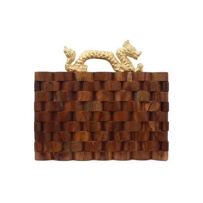 Clutch Dragón Wood Trenzado