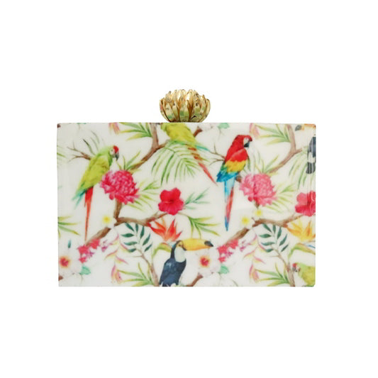 Clutch Print Loto Aves Tropicales