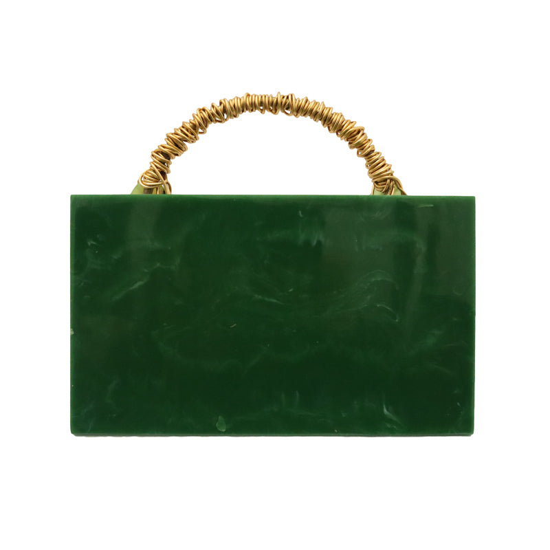 Clutch Titri duo piedras Verde oscuro