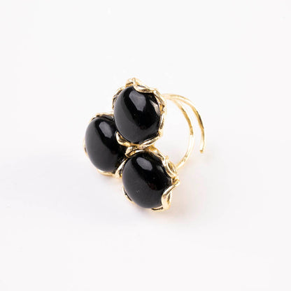 Anillo Baviera Liso Negro