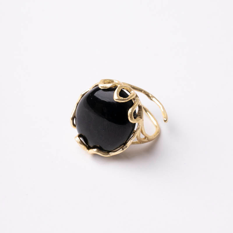 Anillo Checa Liso Negro